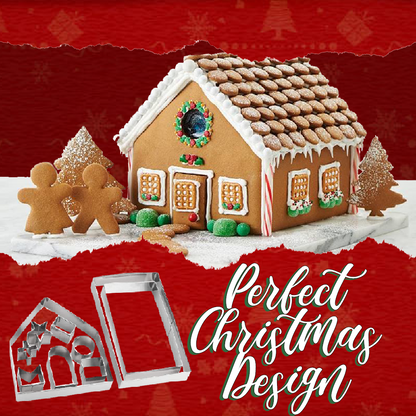 3D Ginger Bread House Cookie Set